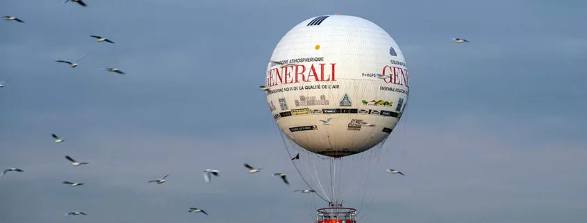 Een ballonvaart boven Parijs
